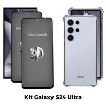 2UN Película 3D Privacidade + Capa Transparente para Samsung Galaxy S24