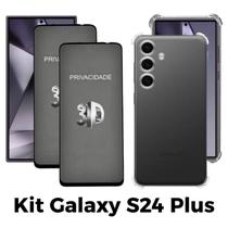 2UN Película 3D Privacidade de Vidro + 1UN Capa Transparente para Samsung Galaxy S24 Plus 2UN Película 3D Privacidade de Vidro + 1UN Capa Transparente para Samsung Galaxy S24 Plus