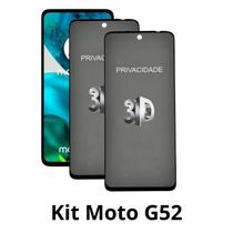 2UN Película 3D Privacidade de Vidro para Motorola Moto G52