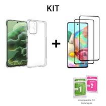 2UN Película 3D Vidro + 1UN Capa Capinha Anti Impacto Para Moto G04 G24 G34 G35 G54 G55