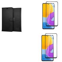 2UN Película 3D Vidro + Capa Carteira Flip Para Samsung Galaxy A55 2UN Película 3D Vidro + Capa Carteira Flip Para Samsung Galaxy A55