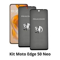 2UN Película 3D Vidro Privacidade para Motorola Moto Edge 50 Neo