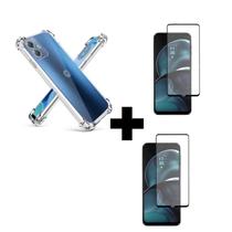 2UN Película Cerâmica 9D + 1UN Capa Anti Impacto Para Moto Edge 40 Neo Transparente - MBOX