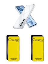2UN Película Cerâmica Fosca + Capa Silicone TPU Para Galaxy S25 Plus 2UN Película Cerâmica Fosca + Capa Silicone TPU Para Galaxy S25 Plus