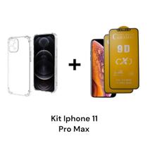 2UN Película Fosca 9D Flexível + 1UN Capa Capinha Anti Impacto Para Iphone 11 PRO MAX