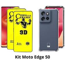 2UN Película Fosca de Cerâmica + 1UN Capa Transparente para Moto Edge 50