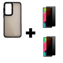 2UN Película Fosca Privacidade + Capa Capinha Space Para Samsung Galaxy A55