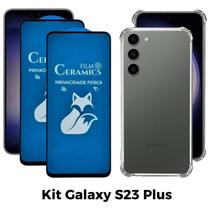 2UN Película Fosca Privacidade + Capa Transparente para Samsung Galaxy S23 Plus 2UN Película Fosca Privacidade + Capa Transparente para Samsung Galaxy S23 Plus