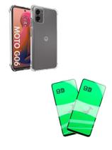 2UN Películas Cerâmica 9D + Capinha Silicone TPU para Moto G06