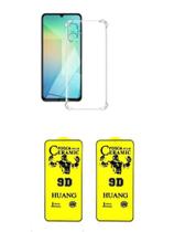 2UN Películas Cerâmica Fosca + Capa Silicone TPU Para Samsung Galaxy A07