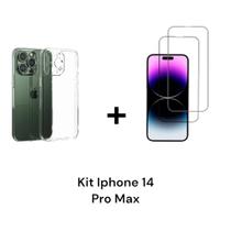 2UN Películas De Vidro + 1UN Capa Capinha Anti Impacto Para Iphone 14 PRO MAX