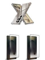 2UN Películas de Vidro 3D+ Capa Silicone TPU Samsung Galaxy S25 Ultra