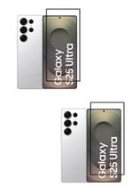 2UN Películas de Vidro 3D Proteção Para Samsung Galaxy S25 Ultra Com Furo da Digital