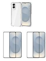 2UN Películas Vidro 3D + Capa Anti-impacto Samsung Galaxy S25 EDGE