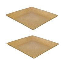 2un Petisqueira prato quadrado 24cm ecológico marrom claro 2un Petisqueira prato quadrado 24cm ecológico marrom claro