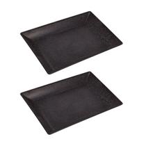 2un Petisqueira travessa Retangular Servir 24cm Preto 2un Petisqueira travessa Retangular Servir 24cm Preto