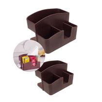 2un Porta Guardanapo Sachê C/ Divisórias Restaurante Marrom