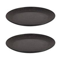 2un Prato Refeição Sustentável Redondo Resistente 24cm Preto 2un Prato Refeição Sustentável Redondo Resistente 24cm Preto