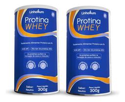 2un Protina Whey Suplem 100% Proteina Isolada Leite Linhahum