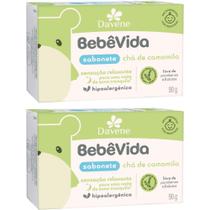 2UN Sabonete Vegetal Bebe Vida Cha de Camomila 90g Davene 2UN Sabonete Vegetal Bebe Vida Cha de Camomila 90g Davene
