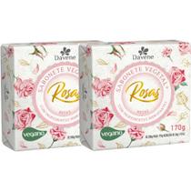 2UN Sabonete Vegetal Rosas 170G Davene
