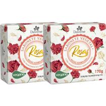 2UN Sabonete Vegetal Rosas Vermelhas 170G Davene 2UN Sabonete Vegetal Rosas Vermelhas 170G Davene