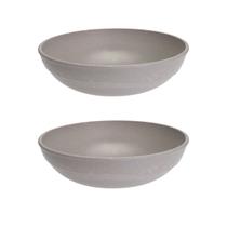 2un Saladeira redonda 2,4 litros tigela bowl 25cm Cinza