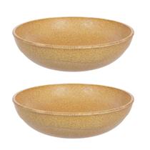 2un Saladeira redonda 2,4lt tigela bowl 25cm Marrom Claro 2un Saladeira redonda 2,4lt tigela bowl 25cm Marrom Claro