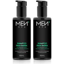 2un Shampoo Para Barba Esfoliante com Mentol 150mL Menspa