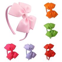 2un. Tiara Arquinho Laço Lacinho Infantil Bebê Adulto Cores
