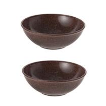 2un Tigela bowl 1lt salada petiscos Marrom Escuro 18,5cm