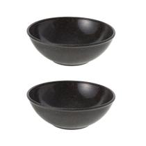 2un Tigela bowl 700ml salada petiscos Preto 17cm