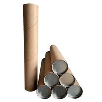 2un Tubo Postal Tubete Canudo Papelão 46cm x 7,3cm Ø Com Tampa Metal 2un Tubo Postal Tubete Canudo Papelão 46cm x 7,3cm Ø Com Tampa Metal