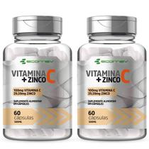 2Un Vitamina C + Zinco Quelado 500Mg Puro Concentrado 120Cáps Ecomev 2Un Vitamina C + Zinco Quelado 500Mg Puro Concentrado 120Cáps Ecomev