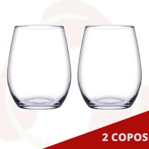 2UNI Copos Amber Charmoso Vidro Transparente Suco 465ML