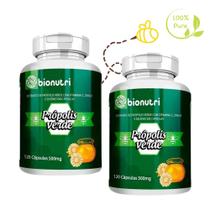 2Uni Extrato de Propolis Verde Vitamina C Selenio Zinco 100% Puro 500mg 240Cáps