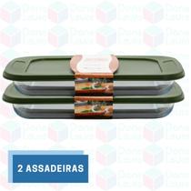 2uni Lasanheira Pequena Airfryer 1,6L Retangular c/ Tampa Sortida