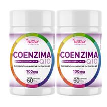 2unid Coenzima Q10 100% Pura 100mg Por Porção 60 Caps Nataly