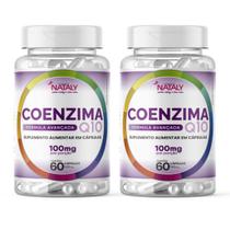 2unid Coenzima Q10 100% Pura 100mg Por Porção 60 Caps Nataly