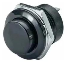 2X 01 Botao Tic Tac Pulso Buzina Sem Trava Universal- Preto