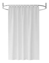 2X 1 Cortina Box Banheiro Branca Pvc Antimofo Resistente Cor