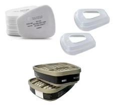 2X 1 Par De Cartucho De Filtro De Gás 6001 Vapores Orgânicos 2X 1 Par De Cartucho De Filtro De Gás 6001 Vapores Orgânicos