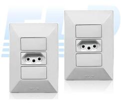 2x 1 Tomada 2p+t Completa + 2 Espelho Cego 2/4 Flp Dubai 2x 1 Tomada 2p+t Completa + 2 Espelho Cego 2/4 Flp Dubai