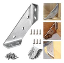 2X 10 Conector De Canto De Aço Inoxidável Para Móveis Univer