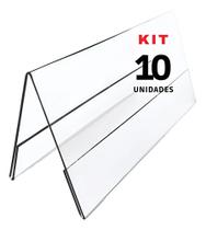 2X 10 Display Prisma Acrílico De Mesa 20X10