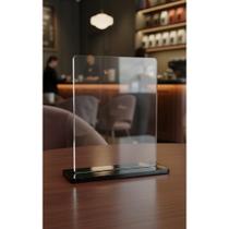 2x 10 Placas Troféu Acrílico Cristal 10x15cm C/base Preta