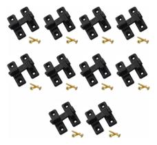 2X 10 Trinco Fecho Tranqueta Plastico Porta Sanfonada Preto 2X 10 Trinco Fecho Tranqueta Plastico Porta Sanfonada Preto