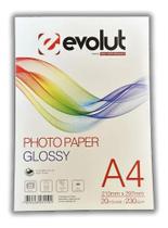 2X 100 Folhas Papel Fotográfico Glossy Evolut 230G A4