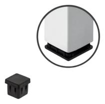 2X 100 Tampas Plásticas Metalon 20X20 Preta Ponteira Interna