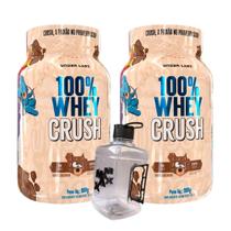 2x 100% Whey Crush Pote 900g - Under Labz + Galão 1L Max Titanium